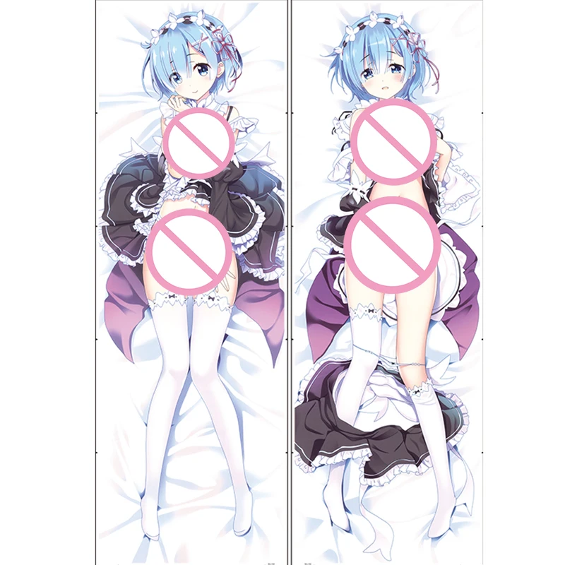 

2WAY Re:zero Kawaii Rem Cosplay Dakimakura Pillow Case Anime Hugging Body Pillowcase Double-Sided Print Pillow Cover Otaku mas