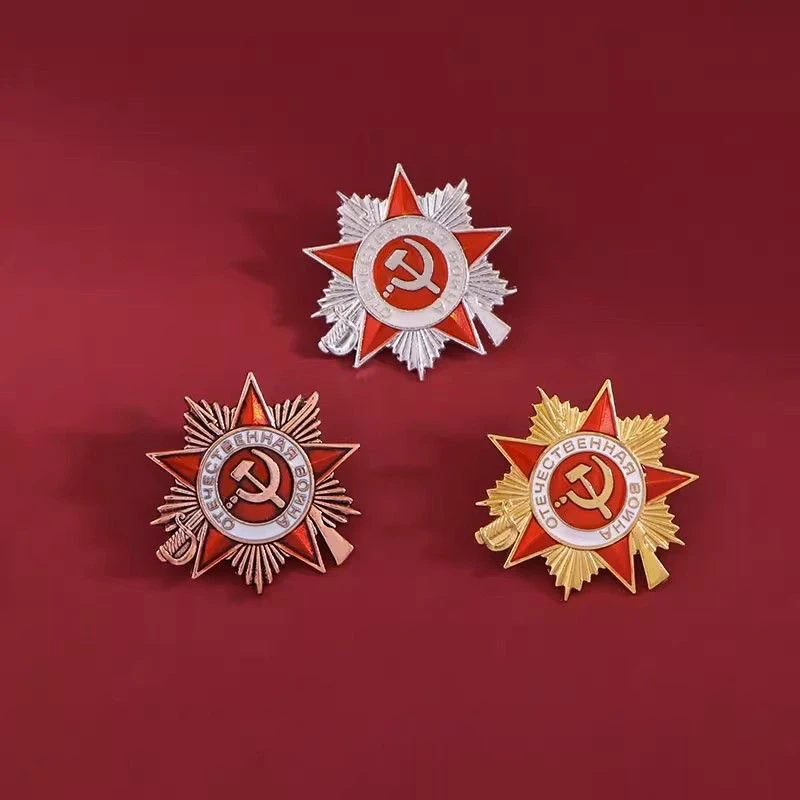 National Defense Medal WWII USSR Soviet CCCP Russian Guards Badge Imperial Honor Medal Brooch Pendant