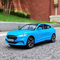 1:24 Ford Mustang Electric Horse Mach-E Alloy Sports Car Model Diecast Metal New Energy Car Model Sound and Light Childrens Gift 1