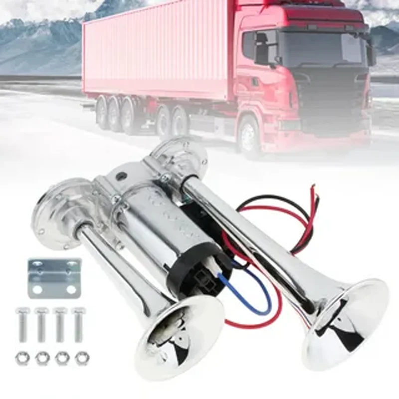 Super-sound integrated waterproof car treble 12v electric horn harvester truck electric whistle air horn