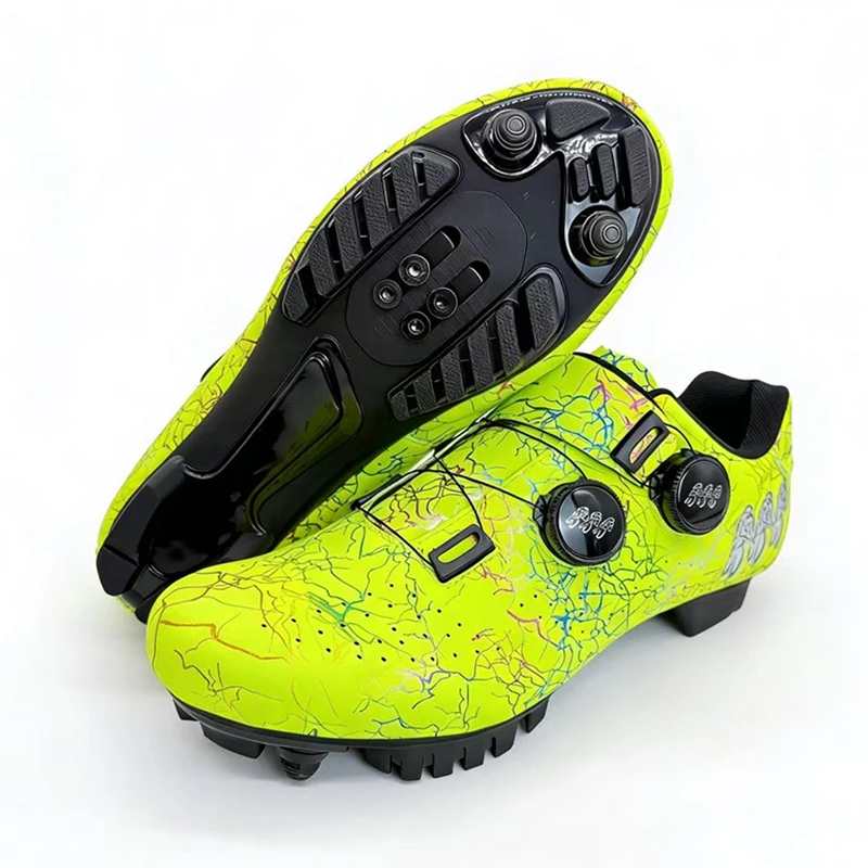 Enhanced Breathable Locking Booster Cycling Shoes with Double Knob Buckle