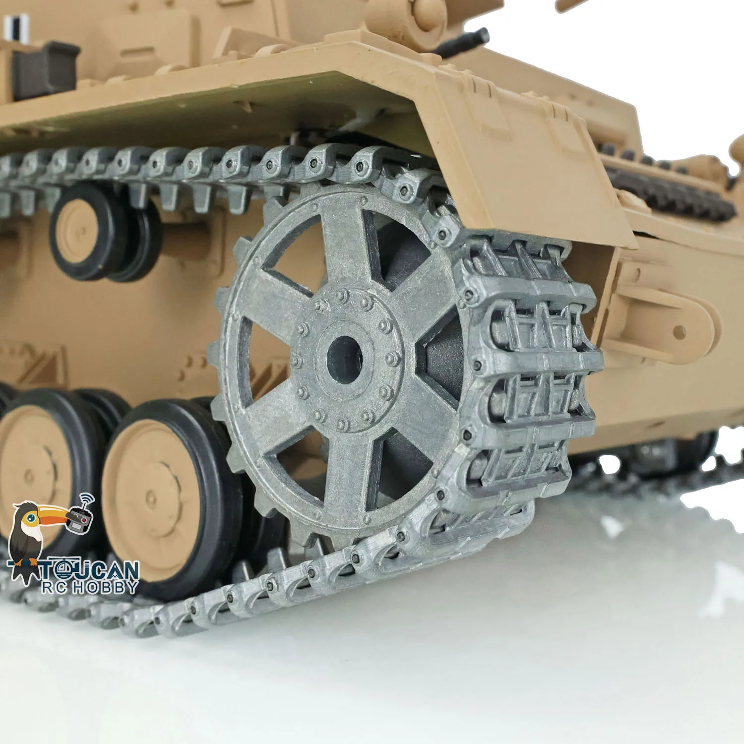 헝롱 1/16 7.0 업그레이드 독일 Panzer IV F RTR RC 탱크 3858 메탈 트랙 장난감 (남아용) TH17382