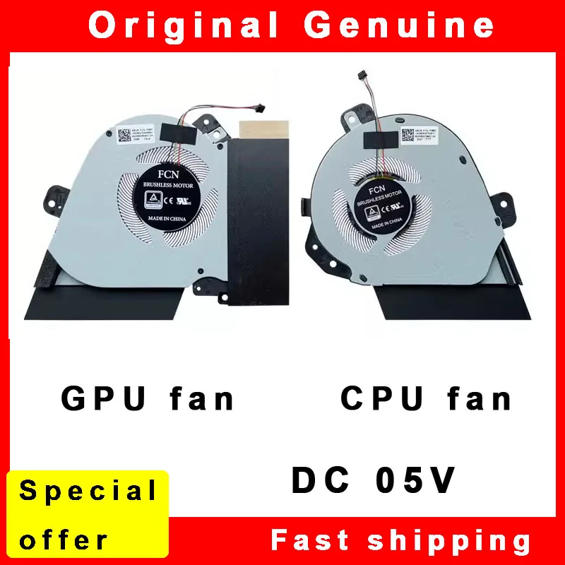 Laptop CPU GPU Fan Cooler Radiator For ASUS ROG Zephyrus G15 GA502IU GA502 GU502 GU502D GU502DU DC 5V 0.5A
