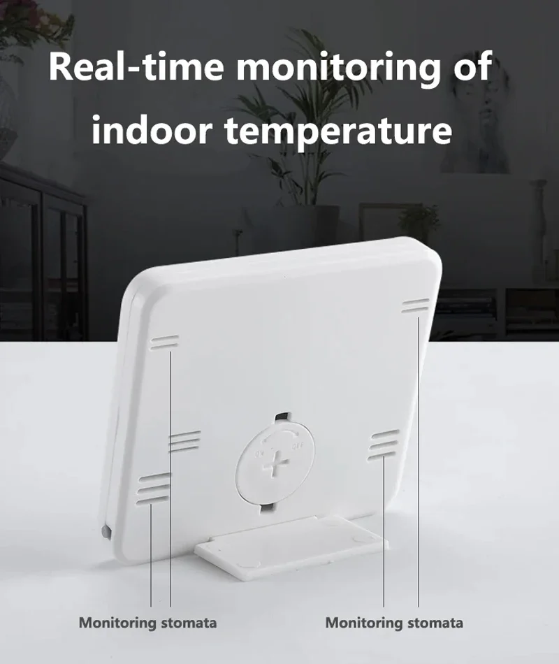 Digital Thermometer Hygrometer Wall Clock