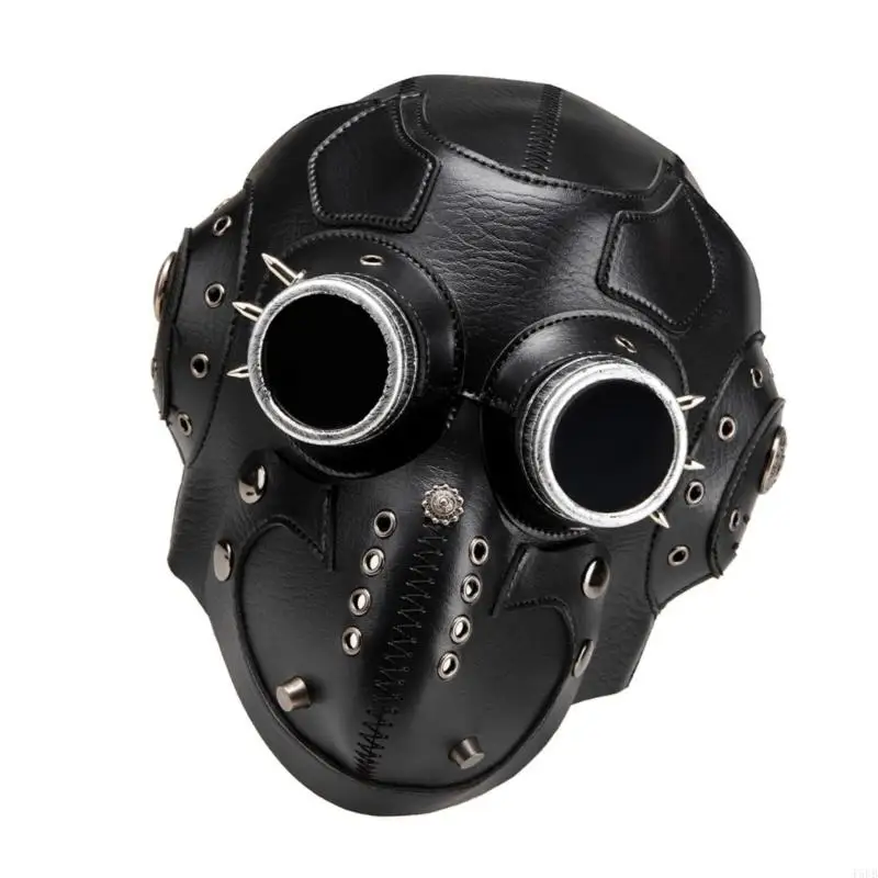 T5UB Steampunk 페이스 마스크 조정 가능한 코스프레 오토바이 타기 고딕 파티 의상 액세서리 소품 통기성 마스크