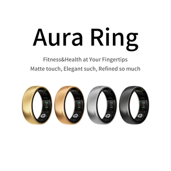 Anello Smart AURA Matt per Monitoraggio Fitness, Sport, Salute, Sonno e Temperatura, Alta Qualità, Lunga Durata della Batteria, Anello in Oro Rosa per Donne e Signore