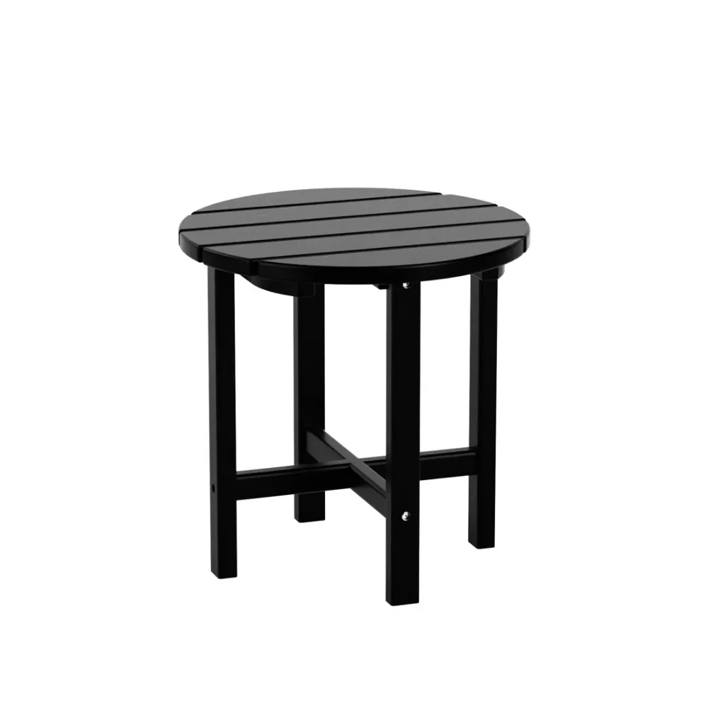 

Garden 18" Inch Round Plastic Outdoor Patio Side Table Folding Desk Black Freight Free Camping Box Portable Folding Tables Camp