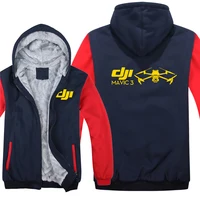 Winter Warm Dji Mini 3 Zipper Fleece Thick Man Hoodies Dji Sweatshirts Streetwear Men Coat Jacket 2