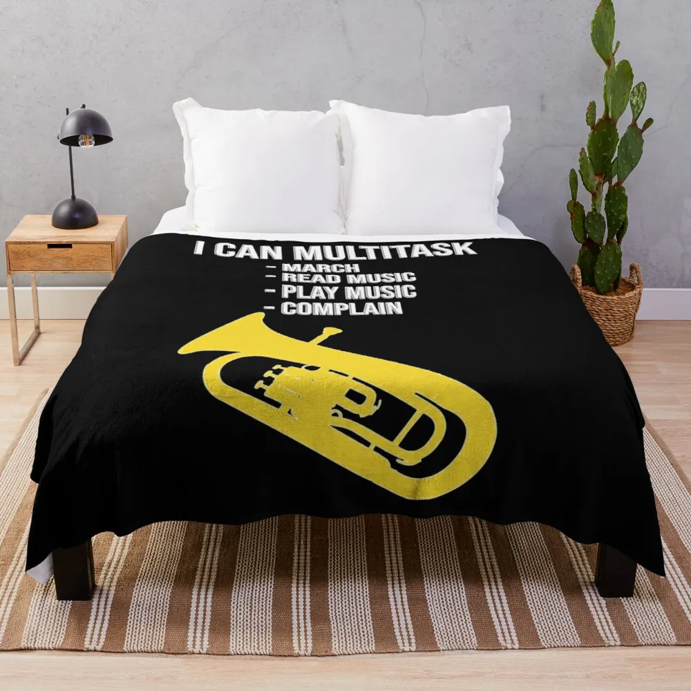 

Euphonium - I can multitask..., funny Euphonium/ Baritone gift idea Throw Blanket Camping Blanket Blanket With Fur