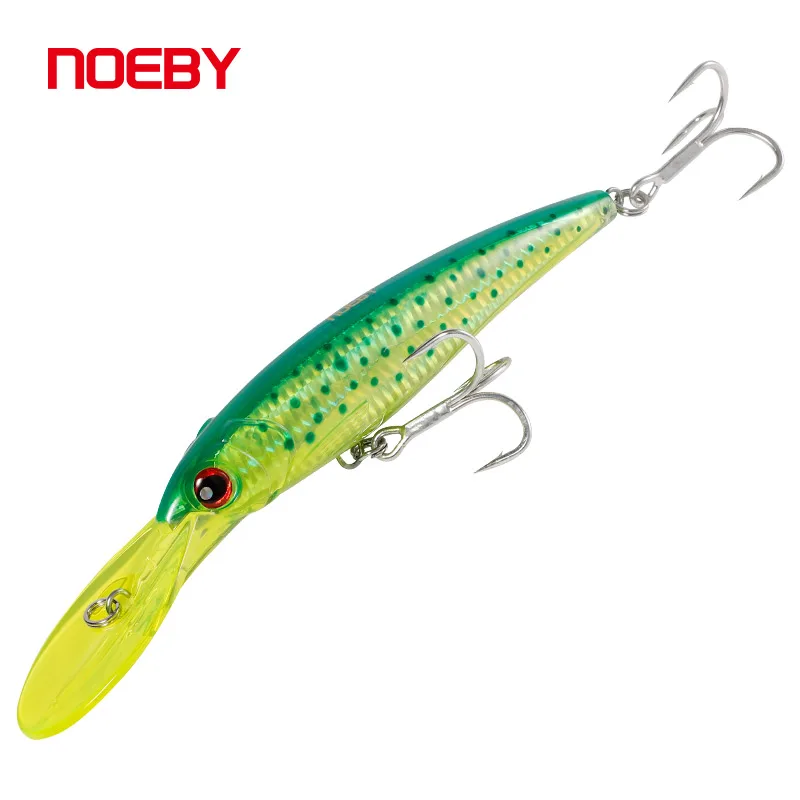 NOEBY-Trolling Minnow iscas de pesca, isca artificial para pesca de robalo, Wobblers afundamento lento, isca flutuante, 120mm, 140mm, 160mm