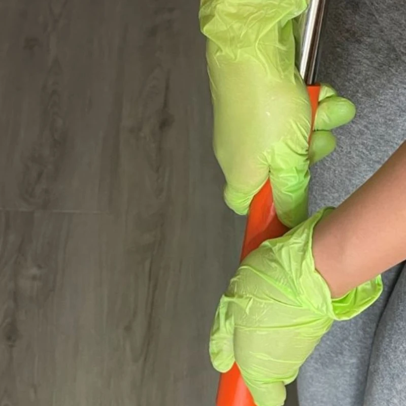 100/50/20PCS Light Green Nitrile Gloves for Kitchen Household Cleaning Tool Garden Gloves Waterproof Work