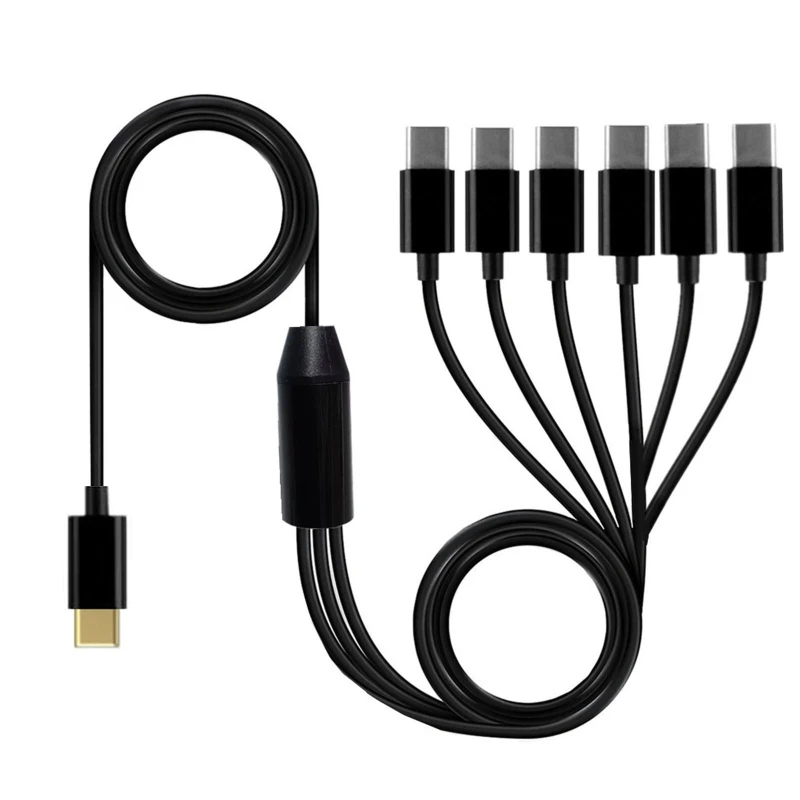 Versatile USB-C to USB-C Charging Cable with Splitter Adapter - Portable and Multi-Length Options