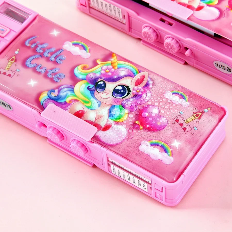 Pencil Cases Stationery Box Transforming Password Lock Automatic Multifunctional Female Pencil Case Children's Stationery Box Primary School Student