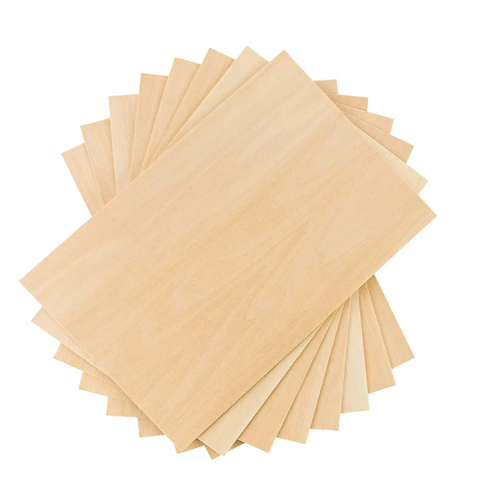 

8Pcs Unfinished Wood Thin Plywood Board Wood Sheets for DIY Project Miniature Aircraft Sailboat Models Crafts Mini House