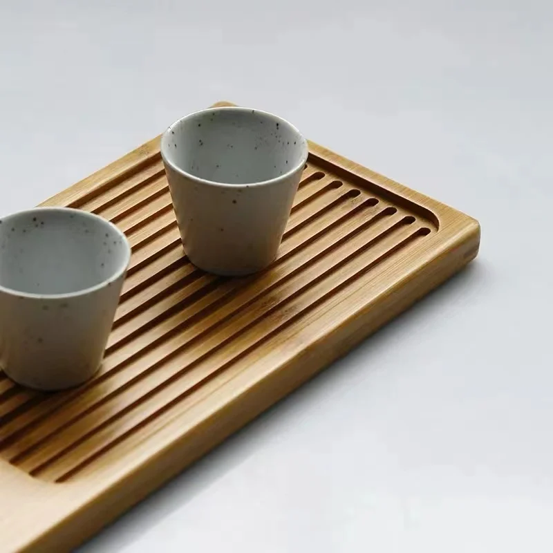 l Bamboo Wood Tea Tray Dry Pounding Stage Japanese Sle Handmade Home Use Small Simple Gongfu Tea Set Tea Tray  W...