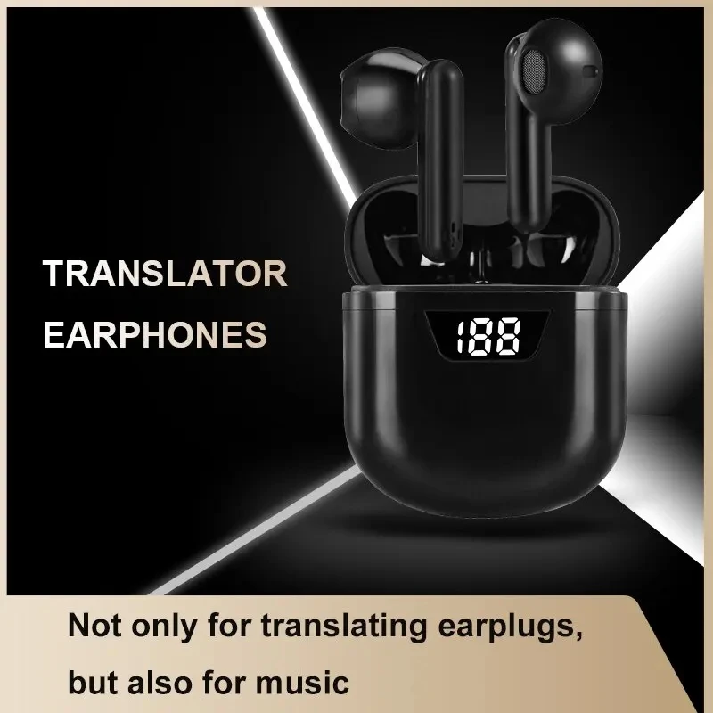 Bluetooth5 Voice Translation Headphone Wireless 144 Language Instant Translate Real Time Smart Travel Voice Translator Earphone