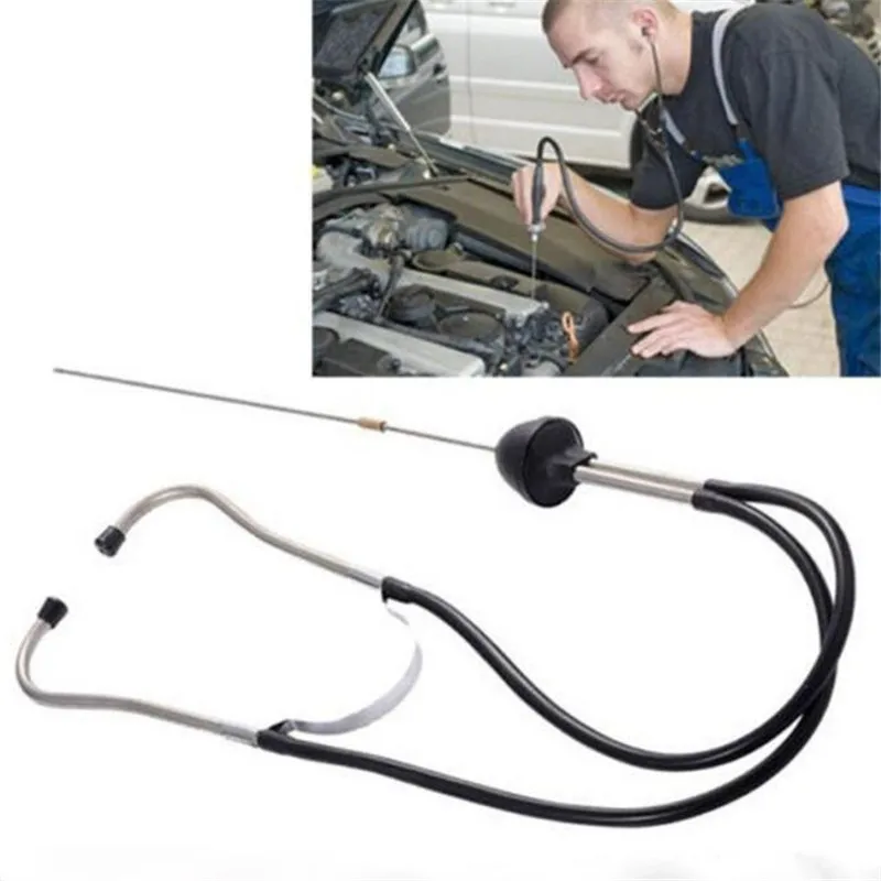 

Stainless Steel Cylinder Stethoscope Noise Dtethoscope Car Abnormal Noise Diagnostic Device Practical Portable Car Tools