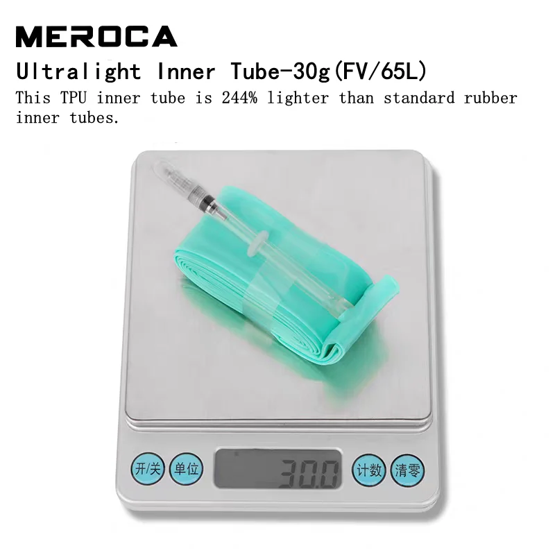 MEROCA Road Bicycle TPU Inner Tube FV 45L/65L/80L 700x23-32C Ultralight Road Bicycle Inner Tube
