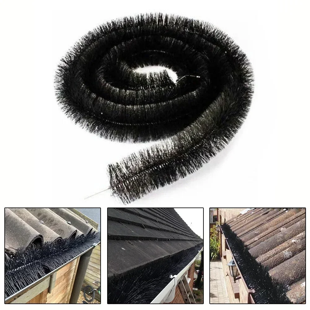 Gutter Guard Brush 1PCS 4M Leaf Filter Protection Clog Remover Roof Downpipe100mmx4m Stainless Steel Wire Gutter Guard Brush pipe cleaner brush