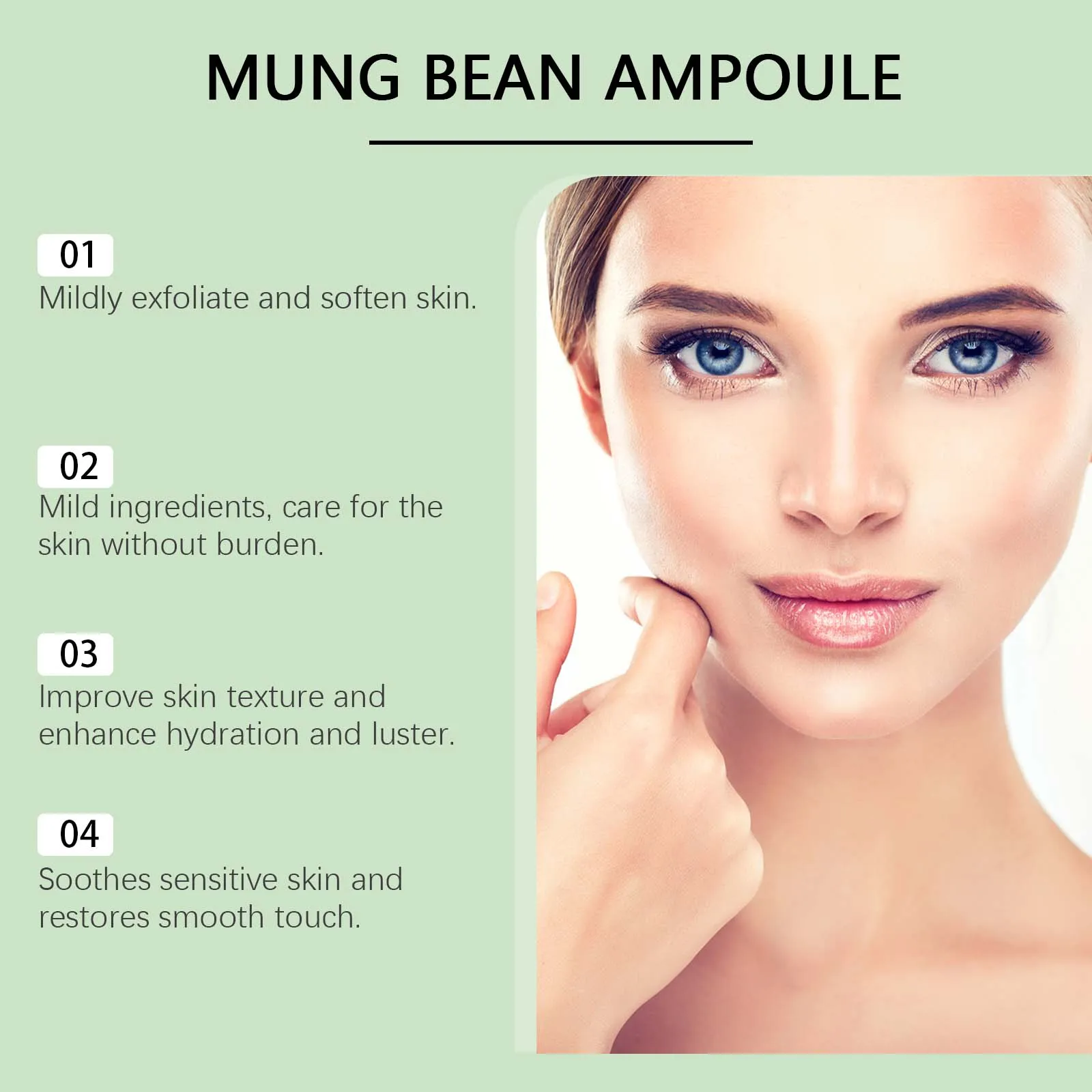Soothing Face Essence for Sensitive Skin Mung Bean Soothing Dryness Moisturizing Repairing Smooth Soft Natural Serum Facial Care 2