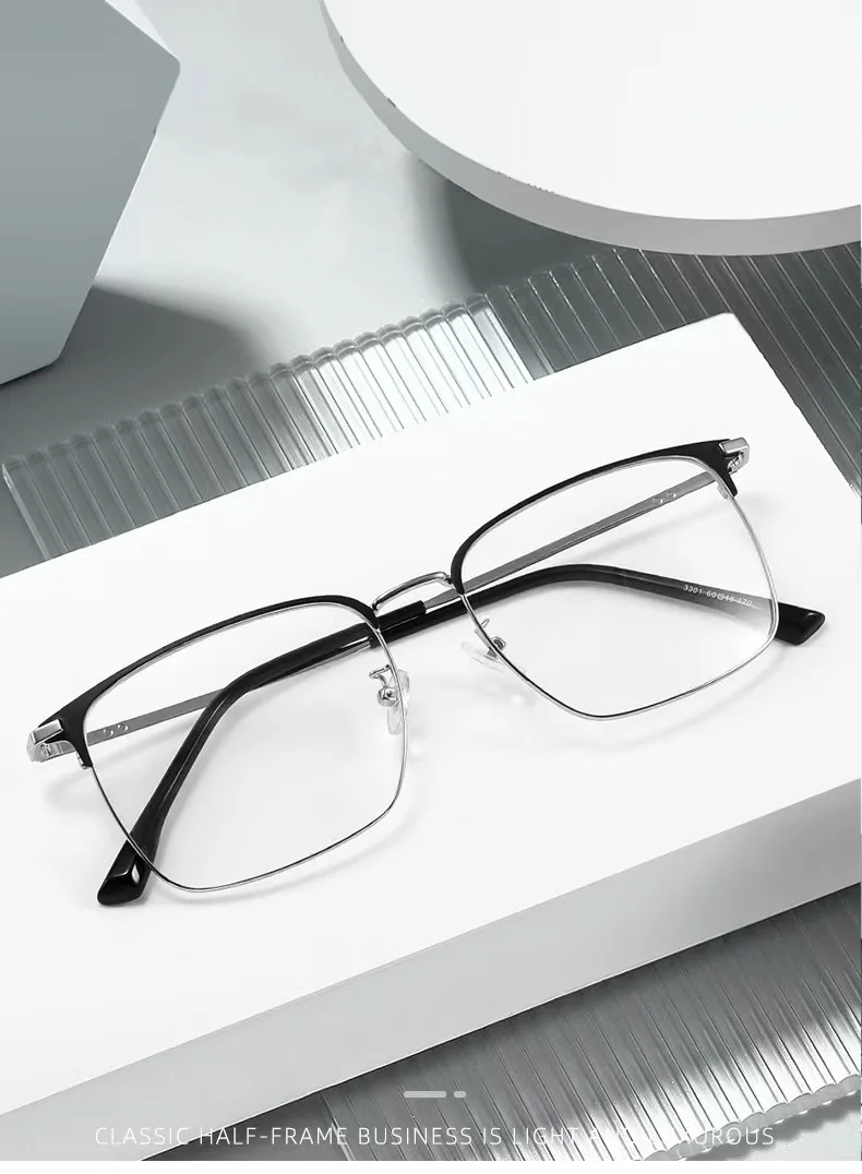 150-125 -150-Männer Brillen Myopie Hyperopie Multifokal Lesebrille Voll rahmen Brille optisch 59mm – Detail 1