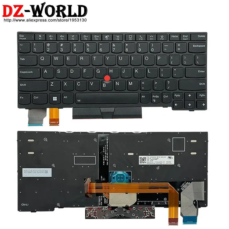 Teclado Backlight Inglês dos Eua para Lenovo Thinkpad X280 A285 X390 X395 X13 L13 Yoga Gen Laptop 01yp080 5n20v43181 01yp120 - Imagem 3