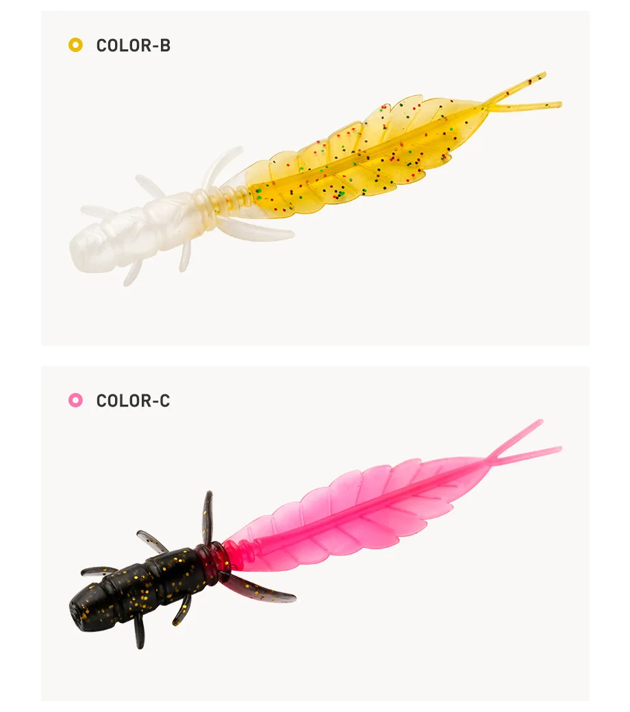 5 stücke weiche Forellen köder Silikon köder Wobbler Swimbait Pesca künstliche Wurm köder 75mm 1,3g künstliche Leurre Souple – Detail 10