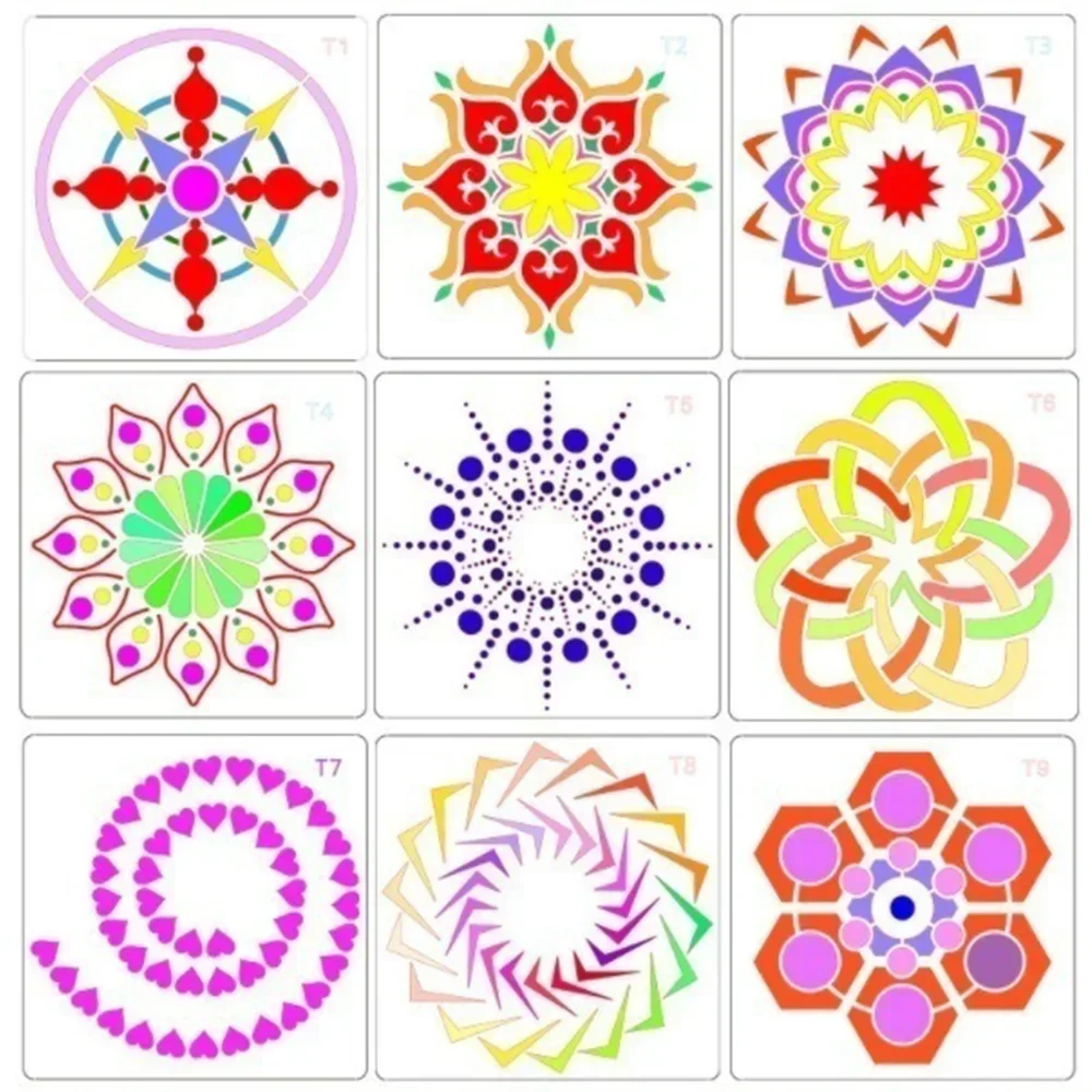 Mandala Wall Painting Stencils - 36 DIY Art Templates for Creative Crafts