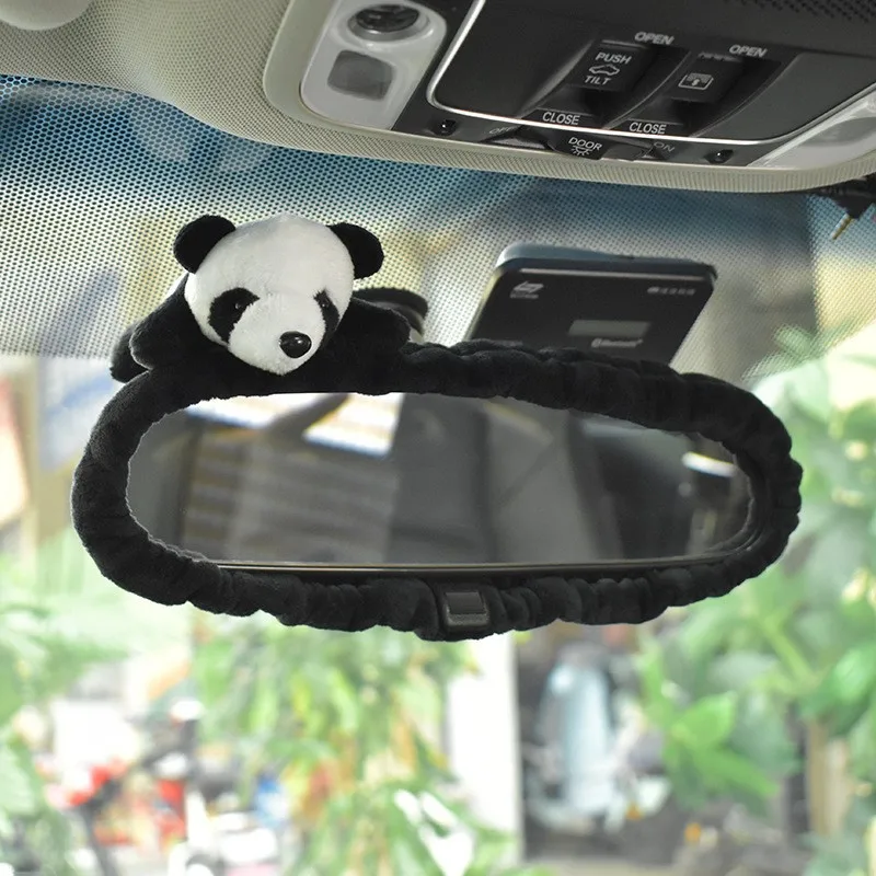Charming Elastic Glitter Cartoon Car Rearview Mirror Cover