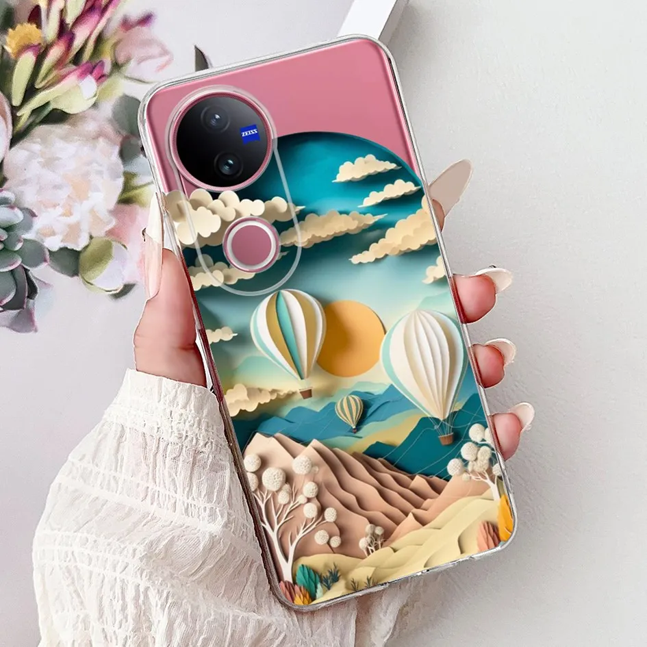 Luxury Marble Lion Soft Silicone Clear Bumper Case