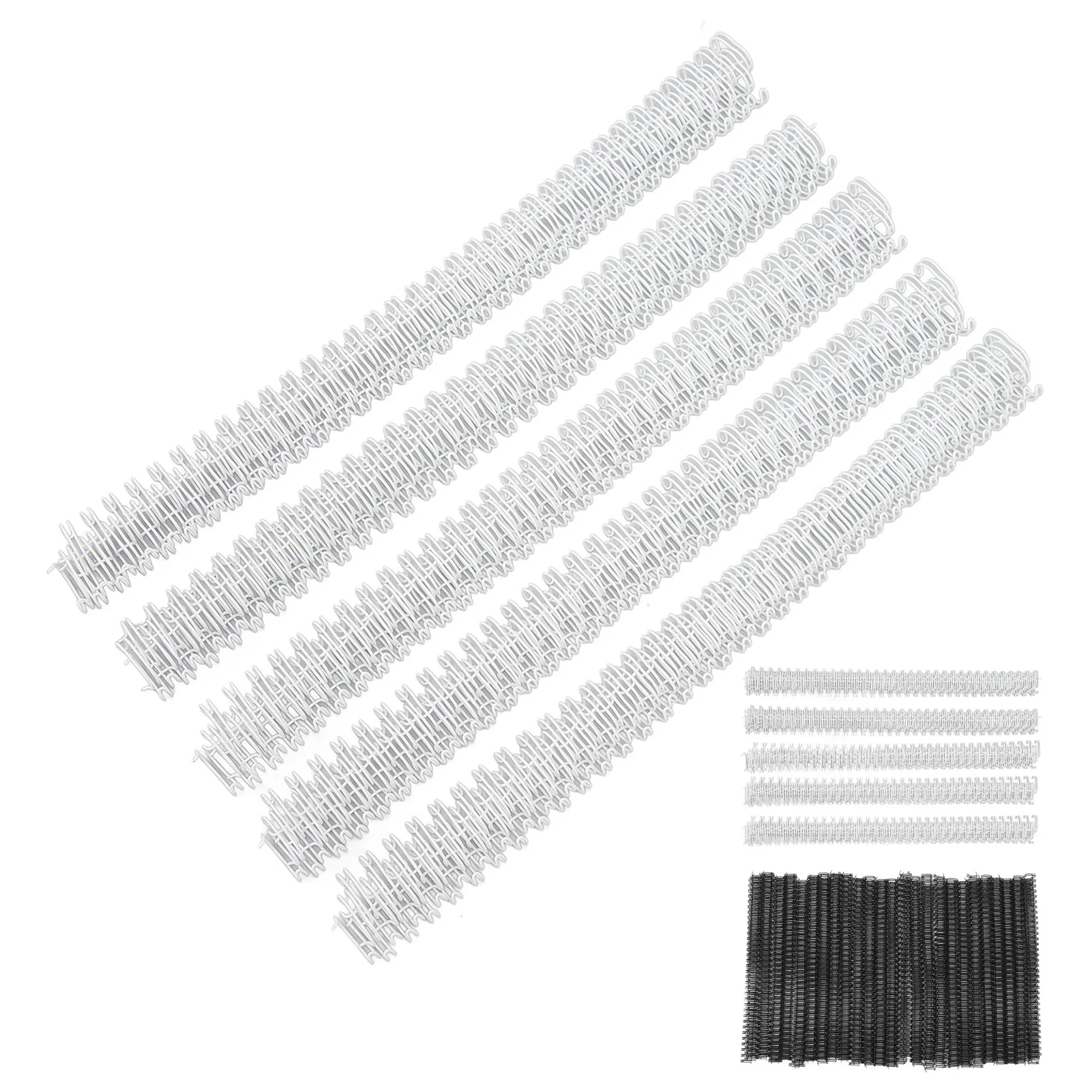 100개입 더블 루프 와이어 바인딩 스파인 60매 용량 3:1 피치 34루프 9.5mm 직경 세트 키트 A4 용지용 루프 바인딩 와이어