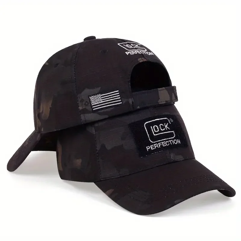 Baseball Cap Men Lock Camouflage Embroidery Hiphop Versatile Adult Sunshade Unisex Adjustable