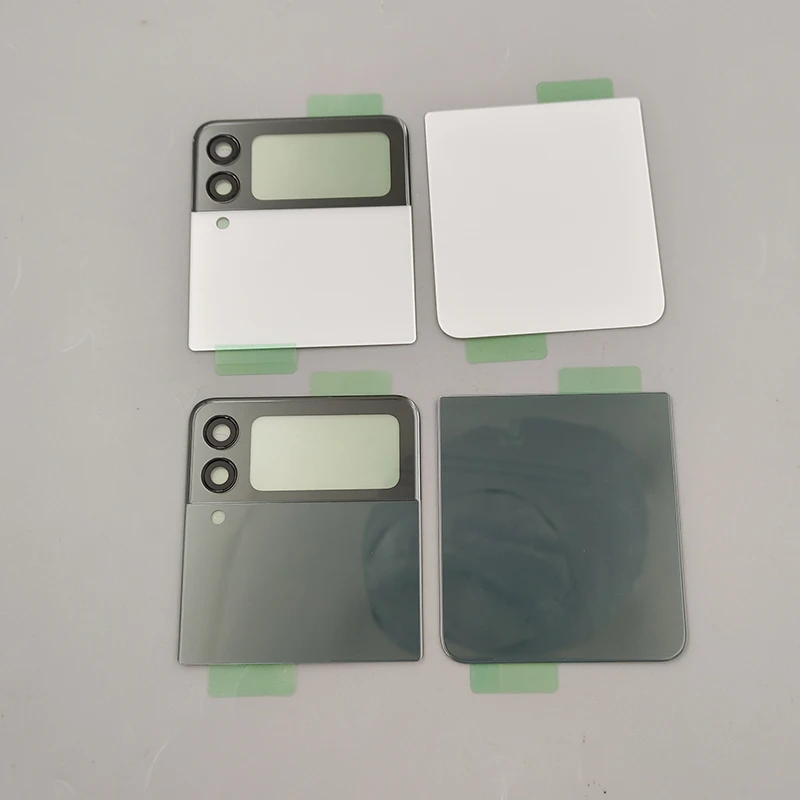삼성 Z 플립 3 F7110 F711U F711B F711N 후면 유리 배터리 커버, 갤럭시 Z 플립3용 후면 도어 하우징 케이스 교체 부품