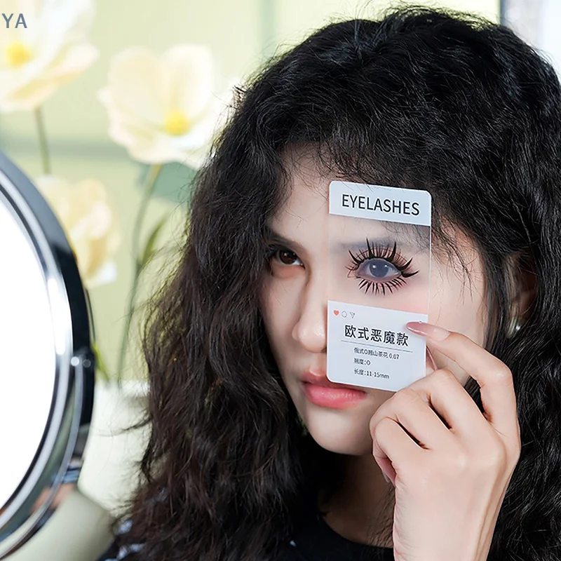 여성용 14가지 스타일 인기 인조 속눈썹 트라이얼 카드 키트 - 전문 살롱용 속눈썹 연장 시 미리 적용해 볼 수 있는 도구
