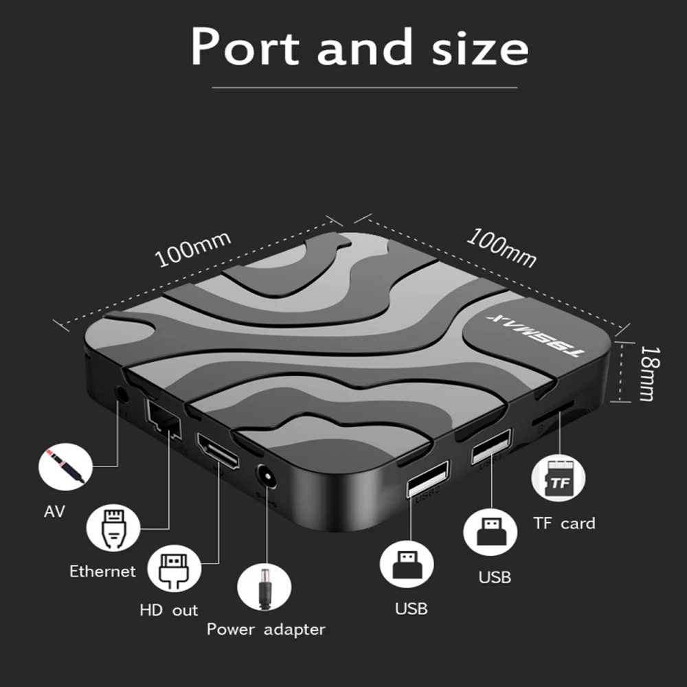 Smart TV Box T95MAX Allwinner H618 Android 12.0 Quadcore Cortex-A53 6K 100M LAN 2.4G 5G Dual Wifi RAM 2GB 4GB ROM 16GB 32GB 64GB