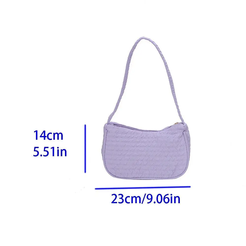 

Korean Ins Bubble Shoulder Bag Folded Underarm Bag Simple Weave Tote Bag Women Lightweight Large Capacity Handbag