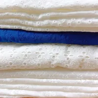 Embroidery Lace 100% Cotton Fabric Water Soluble Hollow Flower Sewing For Girl Dress Garment DIY Curtain Scarf Material