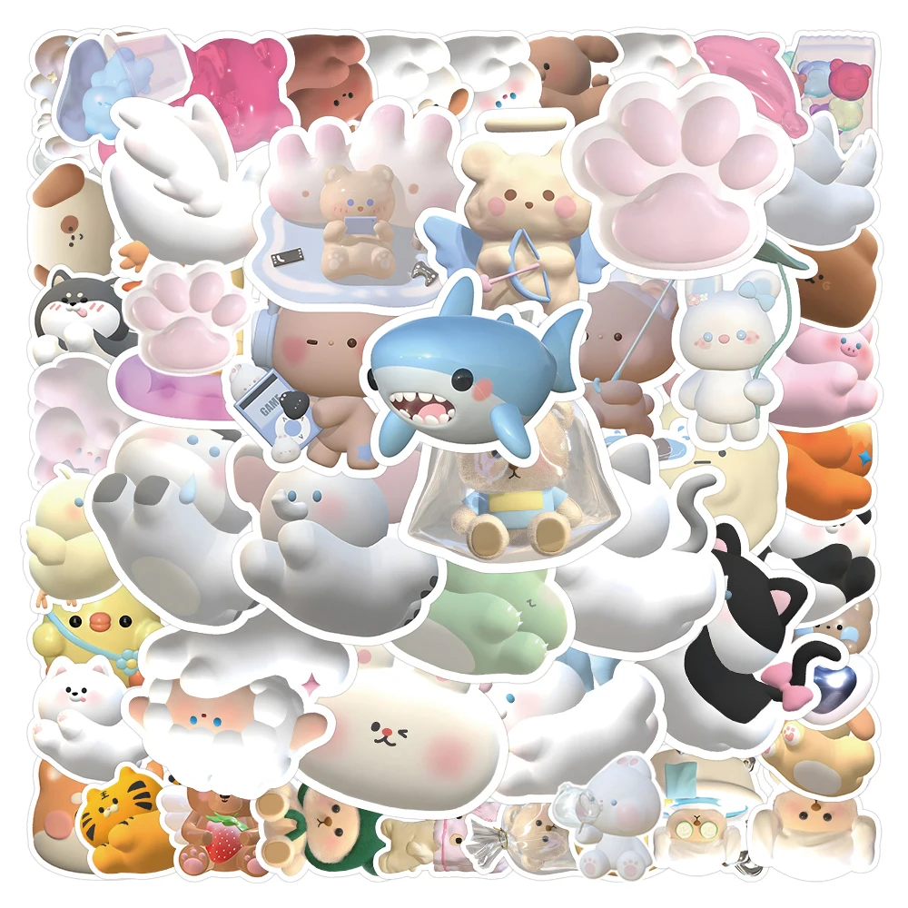 10/30/50pcs Kawaii Rabbit Animal Cartoon Stickers Art Graffiti Decal Diary Guitar Suitcase Laptop Cute Sticker for Girls Gift ins kawaii girls graffiti deco stickers for phone laptop calendar diary stationery journal scrapbook hand book album supplies