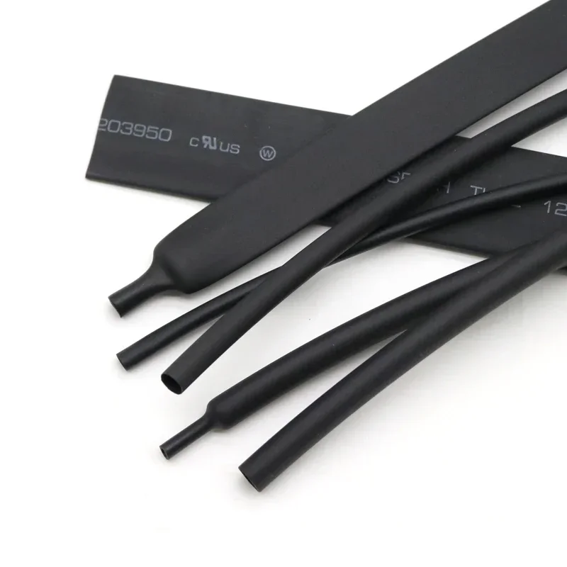 Heat Shrink Tubing 1M Diameter 1.5~50mm No Glue 3:1 Ratio Waterproof Wire Wrap Insulated Lined Cable Sleeve Black heat shrink tube heat shrink tubing heat shrink cable sleeve cable sleeve protective sleeve
