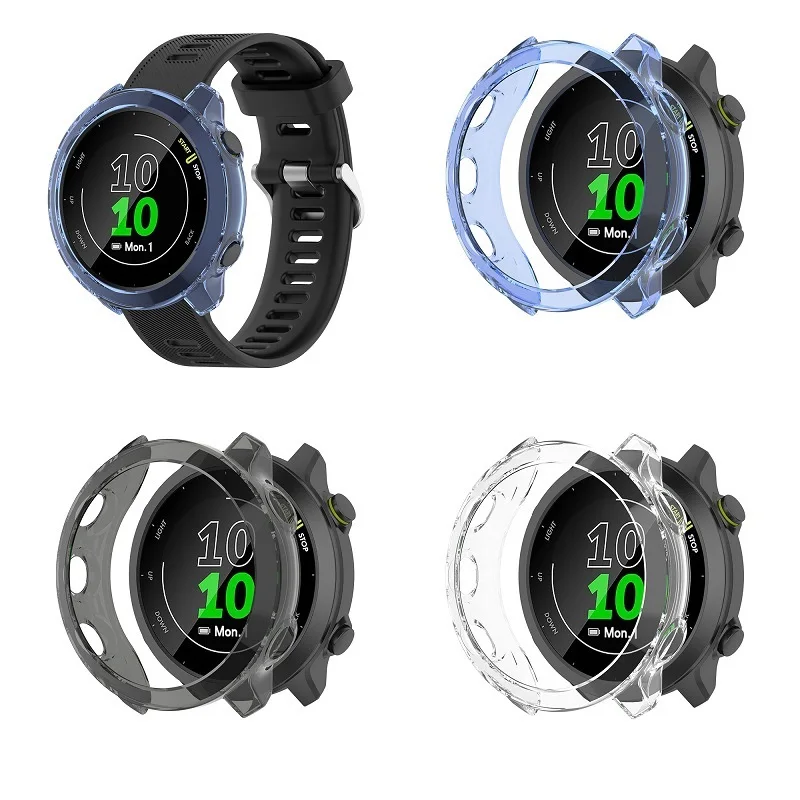 2pcs Tempered glass screen protector case for Garmin Forerunner 55