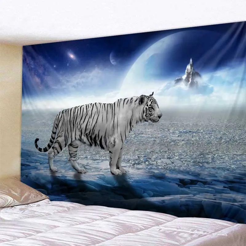

Tiger Art Print Wall HangingTiger Art Print Tapestry Animal Wall Hanging Sheets Home Wall Decor Beach Mats Yoga Mats Picnic Blan