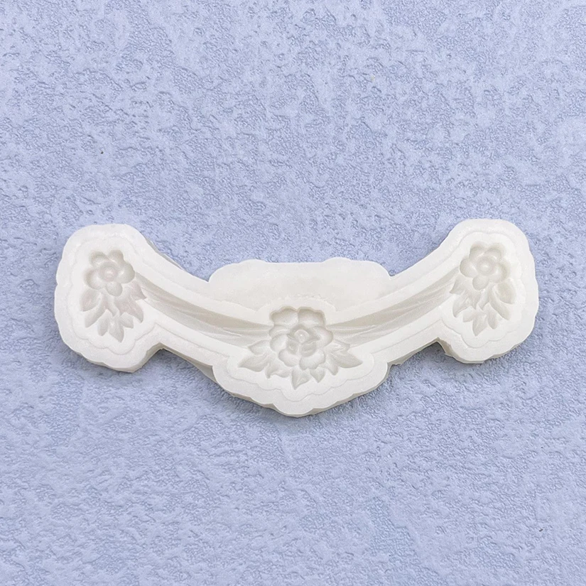 Blume Relief Border Silikon Form Sugar Cupcake Backform Fondant Kuchen Dekorieren Werkzeuge – Detail 4