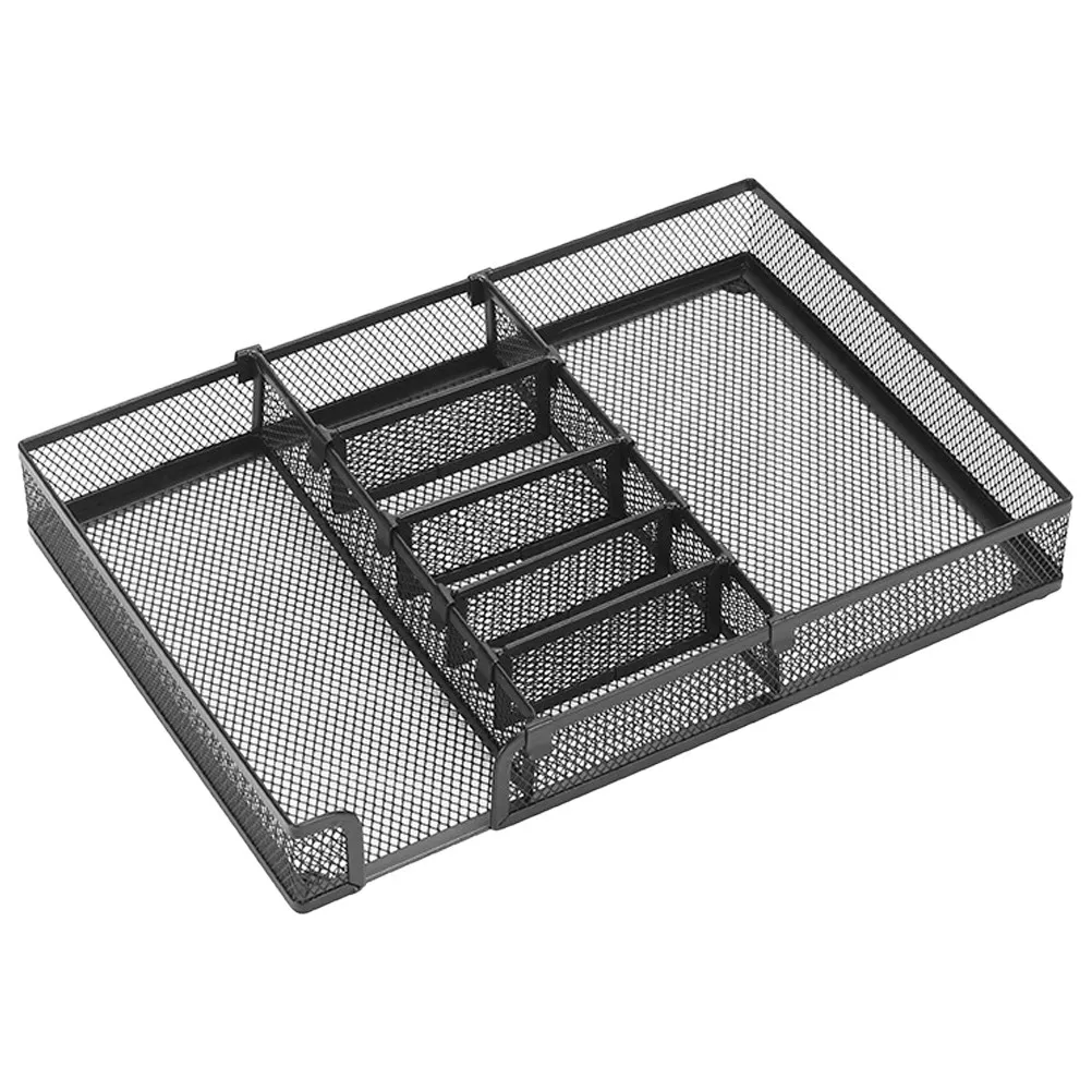 금속 DIY 사무실 수납 트레이 메쉬 데스크 정리함 다용도 클립, 열쇠, 펜, 가위, 데스크탑 용품 보관함