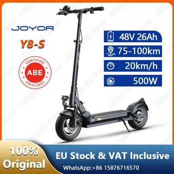 Monopattino Elettrico JOYOR Y8-S con Motore 500W, Batteria 48V 26AH e Certificazione ABE, Scooter Elettrico per Adulti, Ideale per Viaggi, Sostituisce i Pneumatici da 10 Pollici