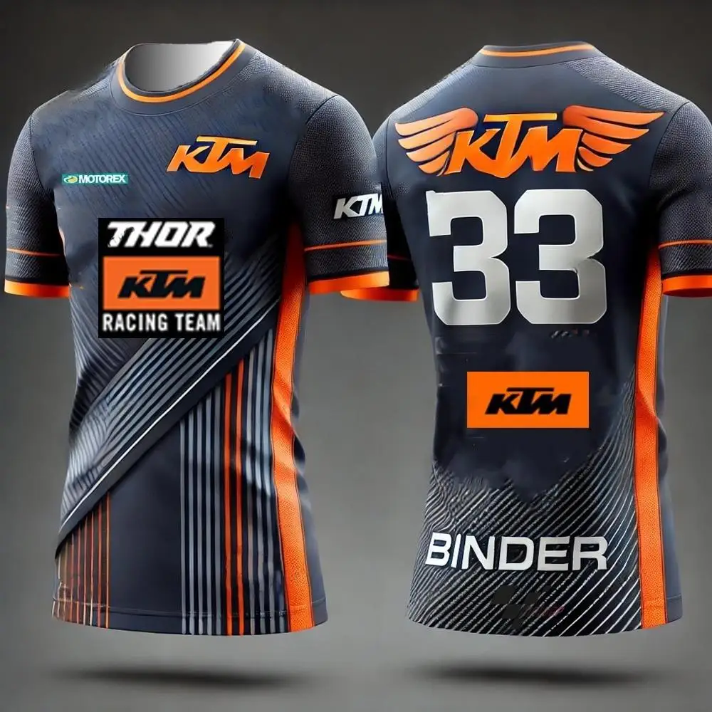 TECH3 2026 여름 모토렉스 모토GP KTM 바인더 33 MX 저지 모토렉스 글로우 33 레이싱 그랑프리 WP 캐주얼 티셔츠 MXGA 성인용