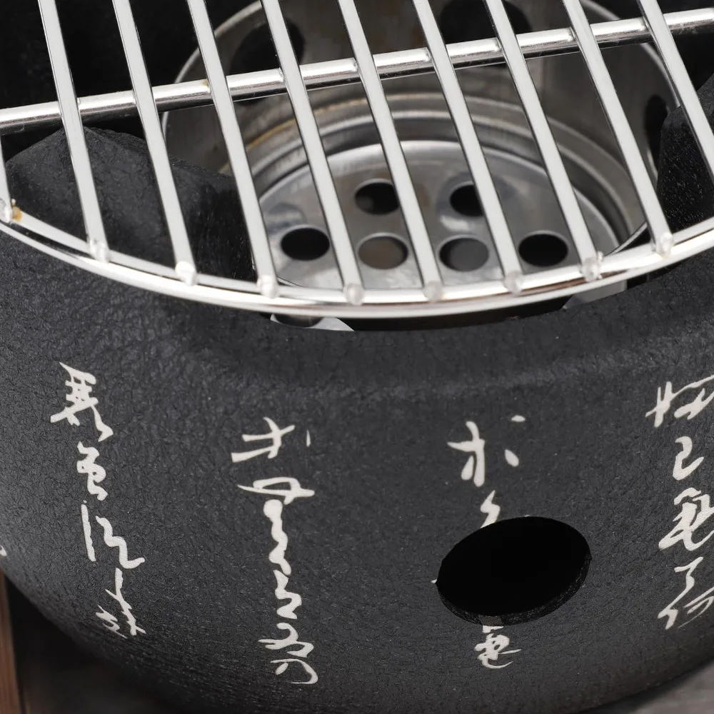 Japanese text mini barbecue grills charcoal grill small charcoal stove grilled rice cake stove large round text BBQ