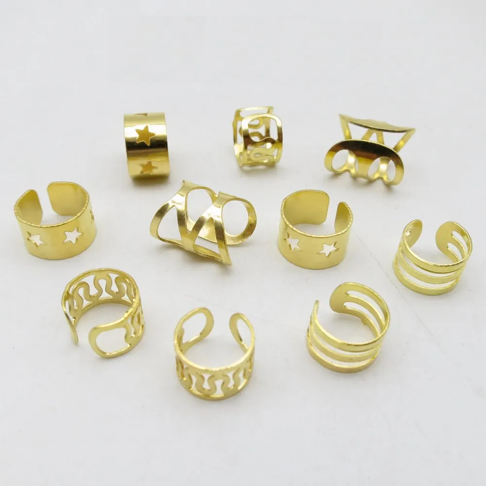 Hair Braid Accessories 100pcs adjustable viking hair dread Braids dreadlock beard Beads cuffs clips for Hair women men accessories