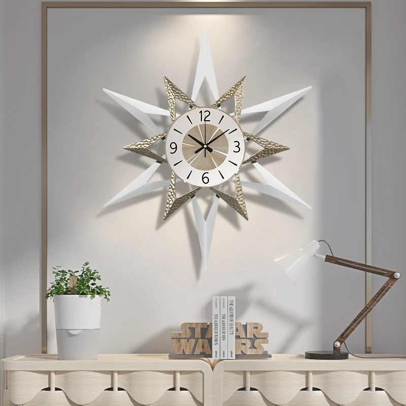 

White Wall Clock Dining Room Decoration Wall Clock Living Room Decoration Wall Clock Modern Design Art Mute Wall Decoration