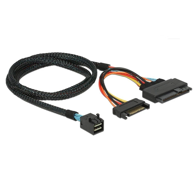  12G ̴ SAS HD-U.2/SFF-8643-SFF-8639 ̺, 15  SATA   ġ, U.2 SSD , 0.5M