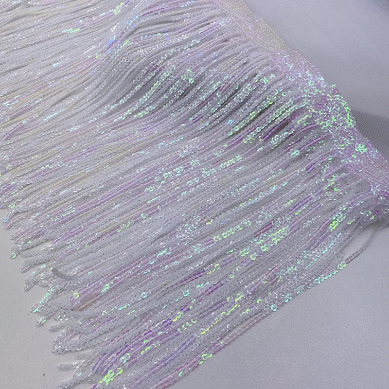 6 Metri/lotto Paillettes Paillettes Nappa Frange Per Cucito Fai